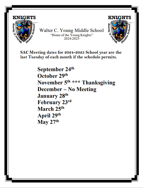SAC Meeting Dates